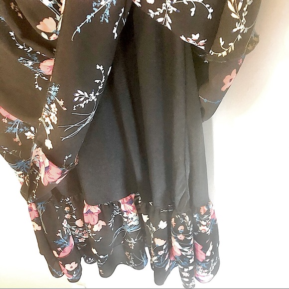 Black Floral Dress - Picture 5 of 11